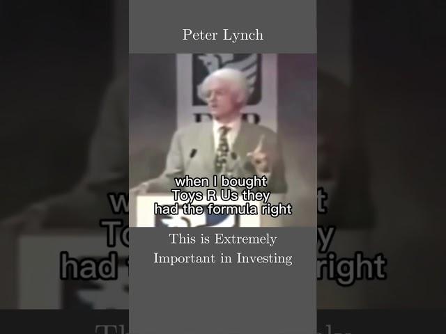 MOST IMPORTANT THING - Peter Lynch #shorts #peterlynch #stockmarketforbeginners