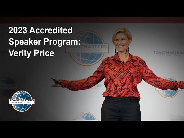 2023 Accredited Speaker Program: Verity Price