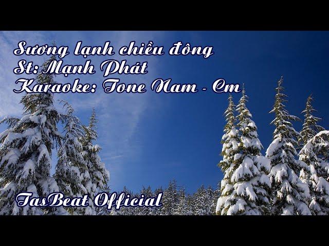 Karaoke Sương lạnh chiều đông - Tone Nam | TAS BEAT