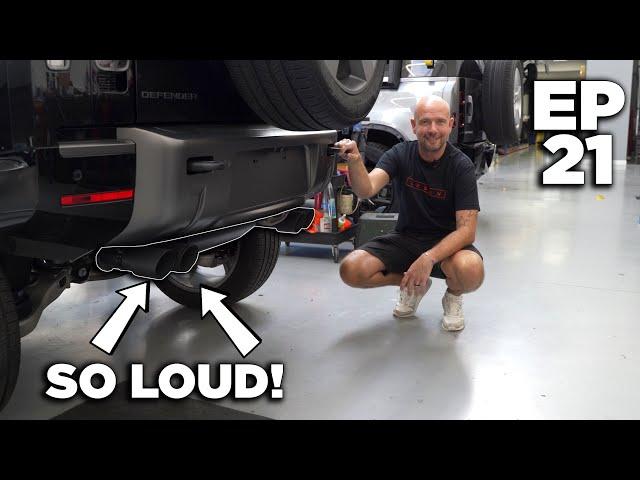 OUR V8 DEFENDER GETS A CRAZY LOUD STRAIGHT THROUGH EXHAUST! | URBAN UNCUT EP.21