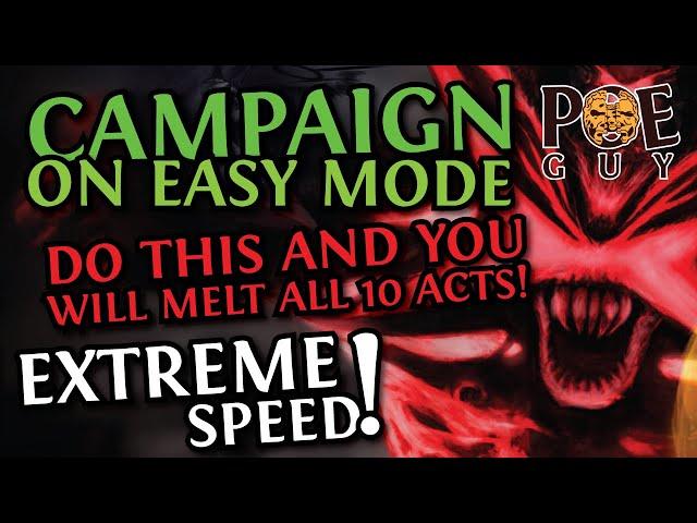 [POE 2023] ONE SHOT THE CAMPAIGN! | LEVELING BECOMES FUN