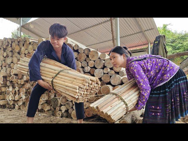 17 year old Mai builds a new life with the village boys - upgrading the farm, Building