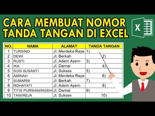 Cara Membuat Nomor Tanda Tangan Zig Zag Otomatis di Excel