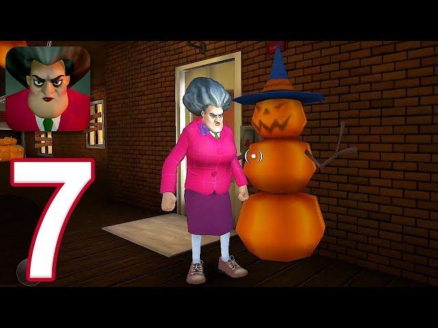 Scary Teacher 3D - Gameplay Walkthrough Part 7 - New Halloween Update (iOS, Android)