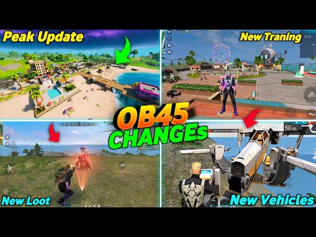 Top New Changes OB45 Upcoming Update  Free Fire New Map New Traning Ob45