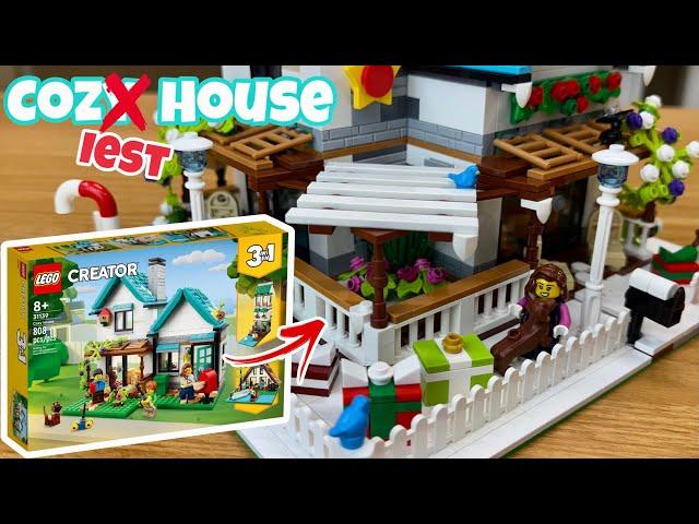 The Cozy House just got cozier! Giving the LEGO Creator 3 in 1 set 31139 a holiday makeover!