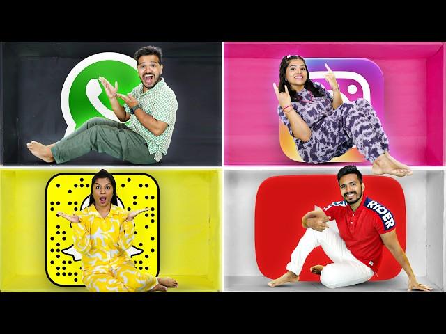 4 Colour Social Media House Challenge | Instagram, Facebook, Snapchat and YouTube! Who’s king?