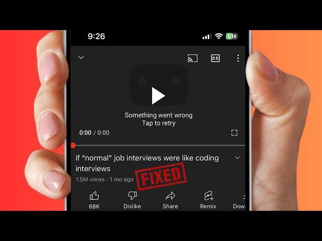 YouTube Something Went Wrong | Something Went Wrong Tap To Retry YouTube | iPhone - iPad | iOS 17