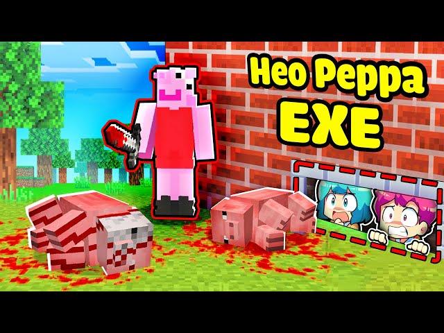 HIHA BẤT NGỜ VÌ HEO PEPPA ĐẾN LÀNG SINH TỐ VÀO LÚC 3 GIỜ SÁNG TRONG MINECRAFT*HIHA HEO PEPPA EXE 