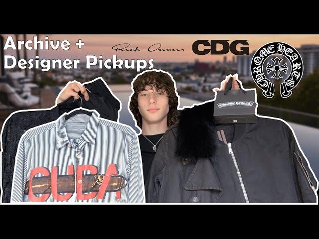 Archive / Designer Streetwear Pickup Haul ft: (Chrome Hearts, Rick Owens, Rare CDG)