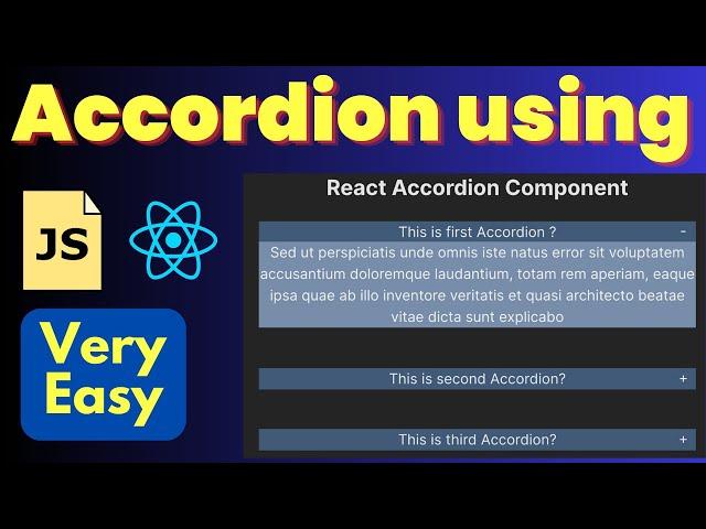 Simple and Easy React Accordion | Machine Coding | Accordion React.js | React Accordion Component