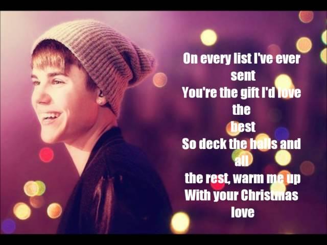 Justin Bieber - Christmas Love ( lyrics )