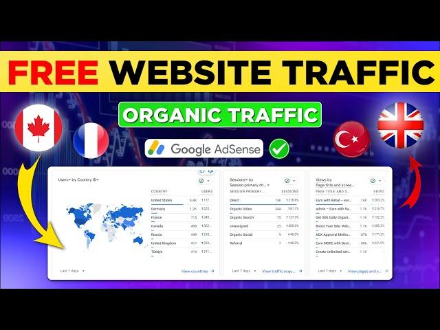 Free Website Traffic 2024 | Unlimited Organic Website Traffic for Free | AdSense Approved