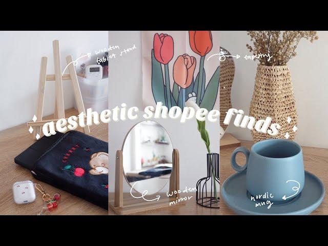 shopee haul | stationery, desk decors, gadget & hair accessories + more //aesthetic shopee finds