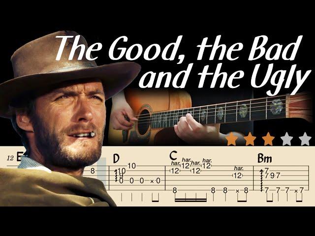 The Good, the Bad and the UglyㅣFingerstyle Guitar TutorialㅣTabsㅣEnnio MorriconeㅣAcoustic Cover