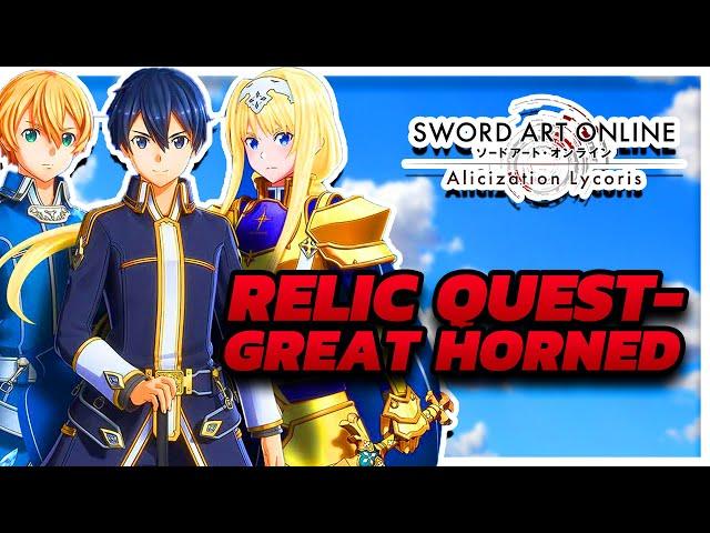 Sword Art Online Alicization Lycoris - Relic Quest - Great Horned (Lockiss Rocks) Guide