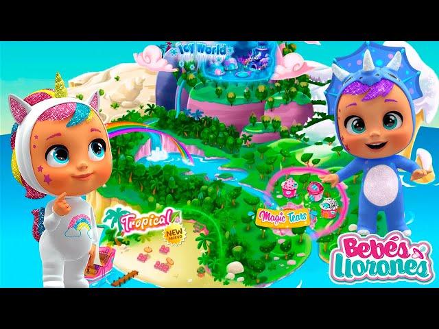 JUEGO de BEBÉS LLORONES LÁGRIMAS MÁGICAS  CRY BABIES Tropical Island 