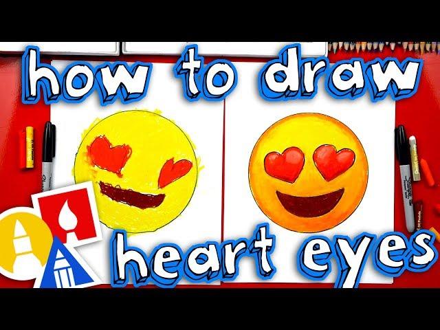 How To Draw Heart Eyes Emoji 