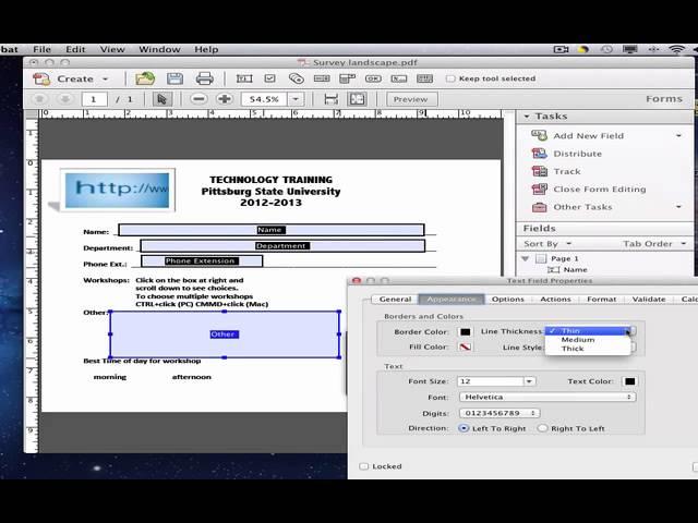 Adding a Multi-line text box in Adobe Acrobat Pro