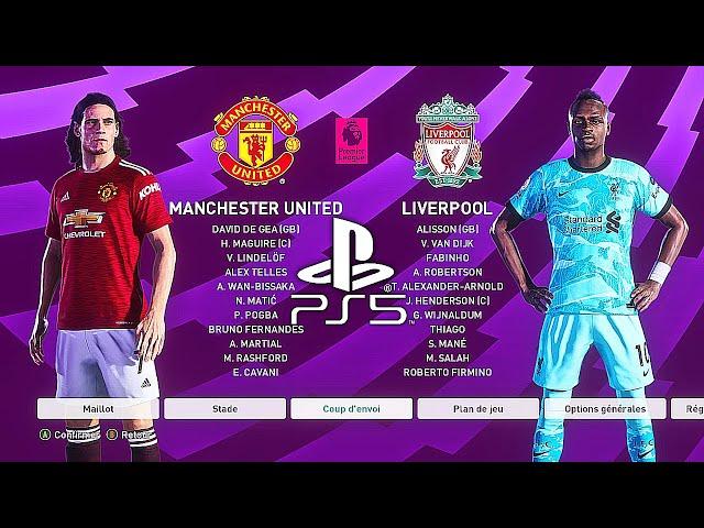 PES 2021 PS5 MANCHESTER UNITED - LIVERPOOL | MOD Ultimate Difficulty Career Mode HDR Next Gen