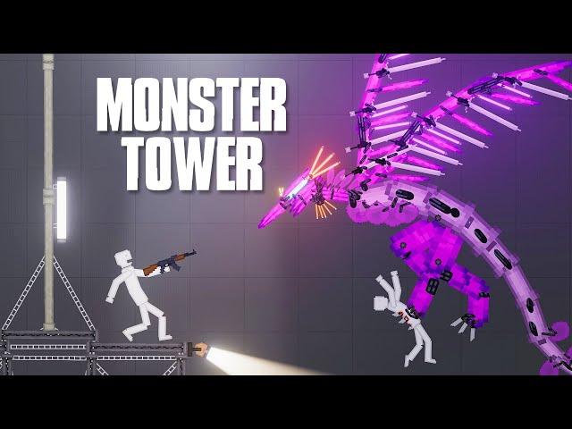 Monster Tower - People vs Flying Monster on Tower