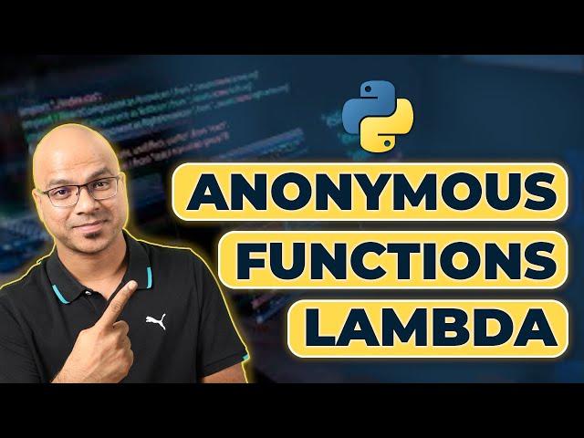 #42 Python Tutorial for Beginners | Anonymous Functions | Lambda