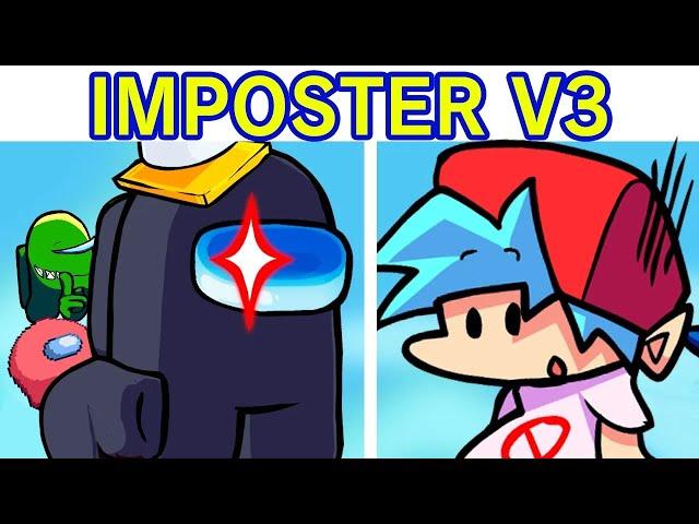 Friday Night Funkin' VS Impostor V3 FULL WEEK 1-3 + Cutscenes (FNF Mod/Hard) Among Us Secret Defeat