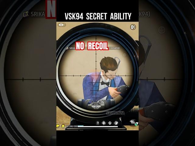 VSK94 Secret Ability  No Recoil Sniper Trick #srikantaff