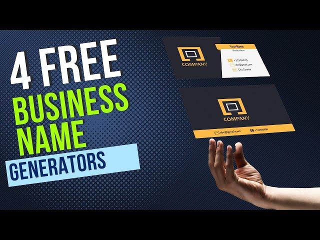 Business Name Generator - 4 Free Methods