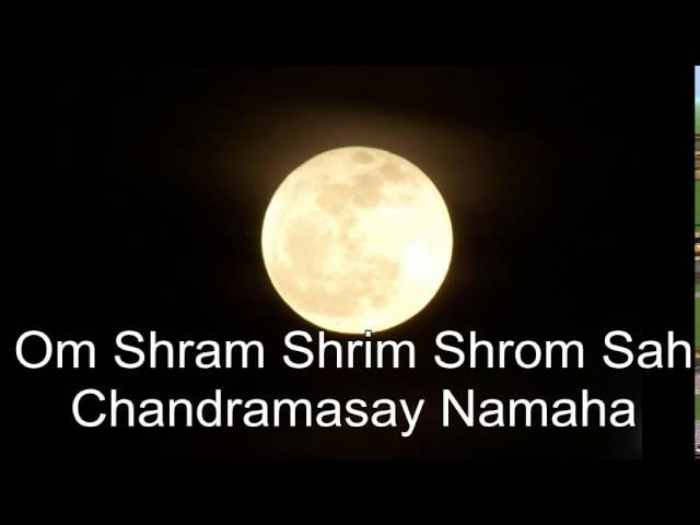 Chandra/Moon mantra-Om Shram Shreem Shrom Sah Chandramasay Namaha 108x