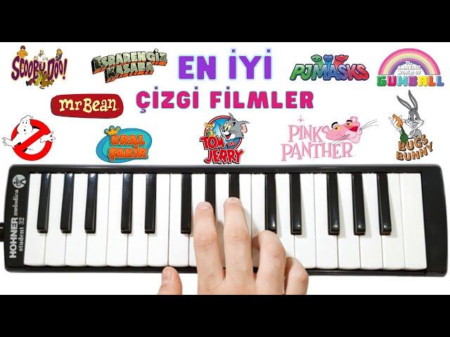 En İyi ÇİZGİ FİLM MÜZİKLERİ || Melodika Notaları