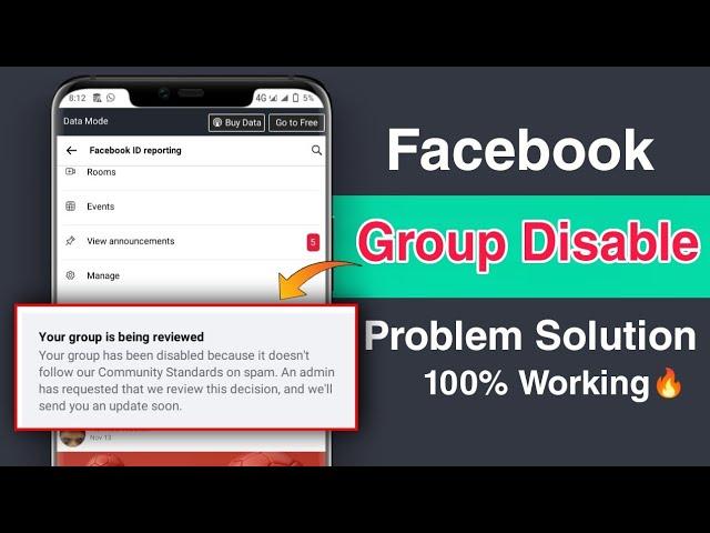 How To Facebook Group Disable Problem Solution | Your Facebook Group Is Being Reviewed 2022