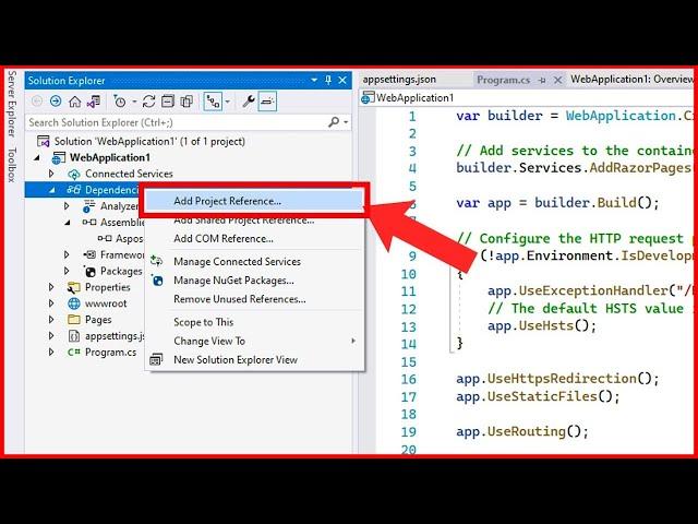 How to add reference in visual studio 2022 | How to add reference in visual studio