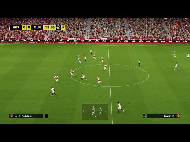 eFootball 2024 PS5 Gameplay (Superstar difficulty) Arsenal vs Manchester united 1080p HD