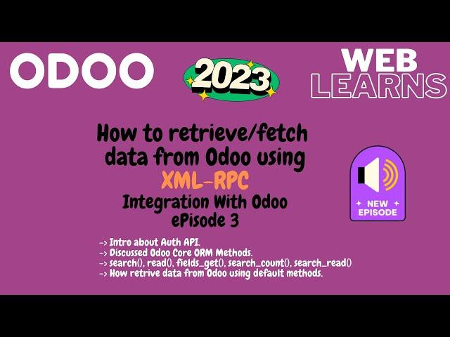 How to fetching or export data from Odoo Using XML-RPC | Odoo Integration