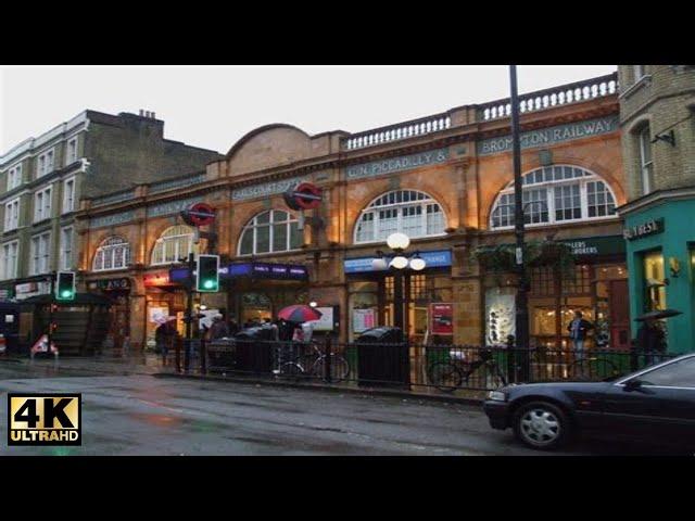 WALKING AROUND EARLS COURT IN LONDON ON A SUNNY DAY - 4K