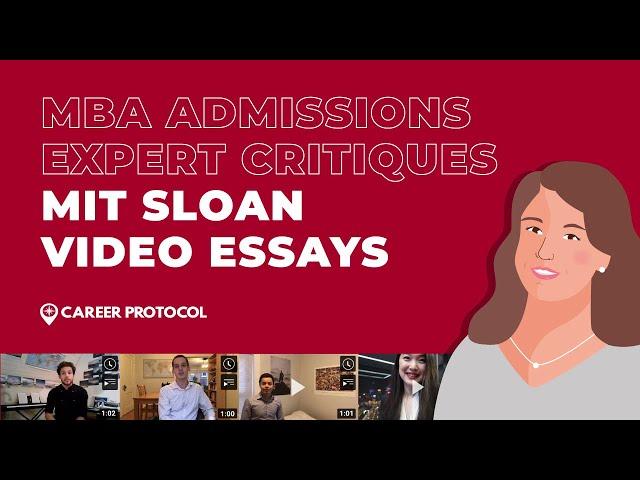 How To Ace The MIT Sloan MBA Video Essay