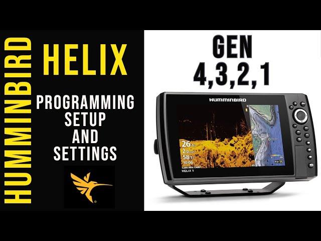 Humminbird Helix Gen 4, 3, 2, 1 Settings, Setup, & Program Tutorial for Fishing #Humminbird #Helix