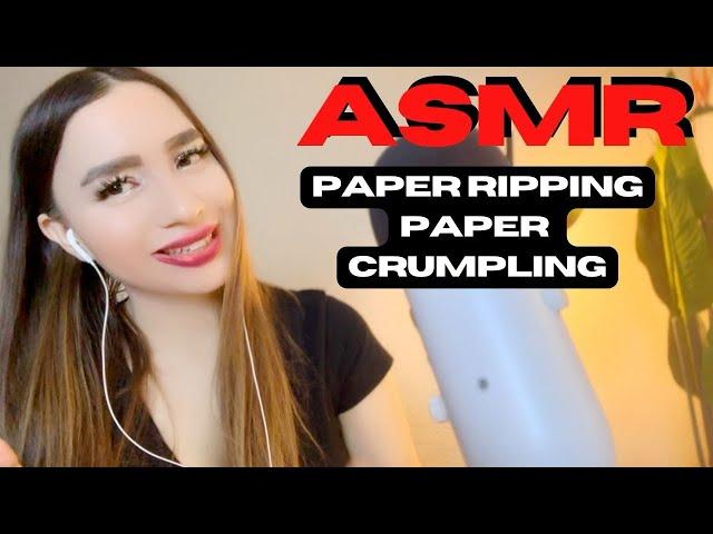 ASMR | PAPER RIPPING, PAPER CRUMPLING, CRINKLE SOUNDS, CRINKLY PAPER, PAPER SOUNDS, BOOK TAPPING 