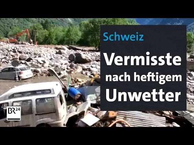 Schweiz: Vermisste nach Unwetter | BR24