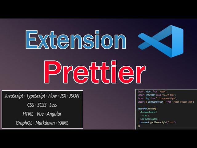 Prettier Extension in VS Code | Code Formatter Extension