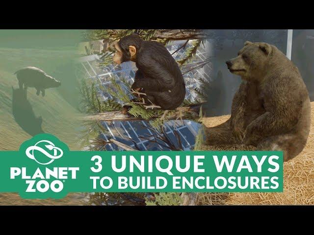 PLANET ZOO | 3 UNIQUE WAYS TO BUILD ENCLOSURES (Habitat Building Guides & Tips)