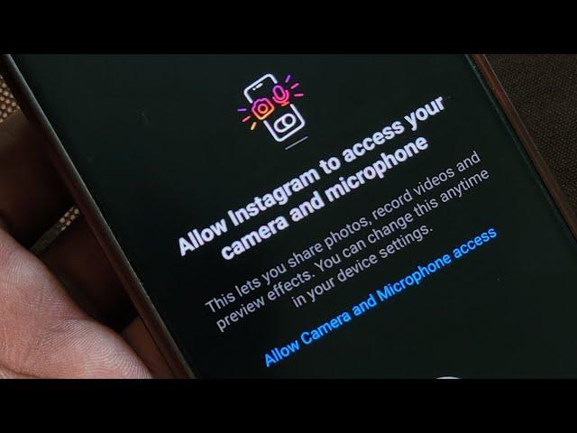 Allow instagram to access your camera and microphone | Instagram camera not opening problem fix