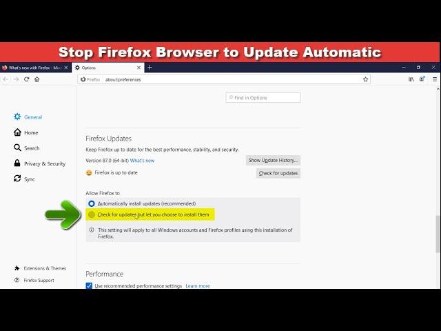 How to Disable Automatic Update of Firefox Browser on Windows