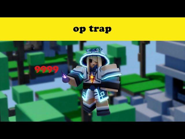 This Op Trap One shots Anyone Roblox Bedwars