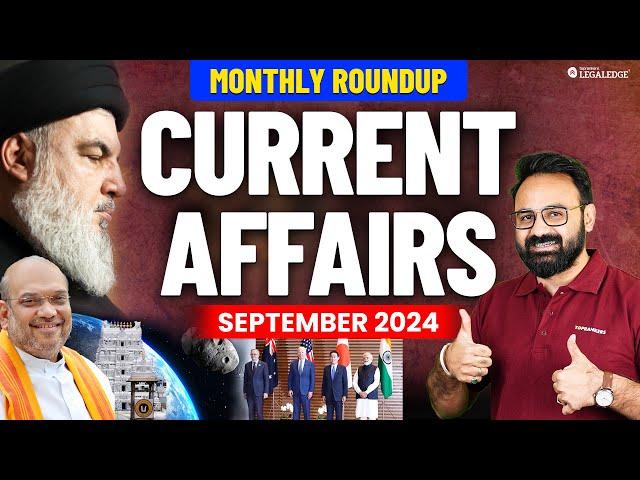 September 2024 Current Affairs for CLAT | Monthly Current Affairs Round Up for CLAT 2025 Exam