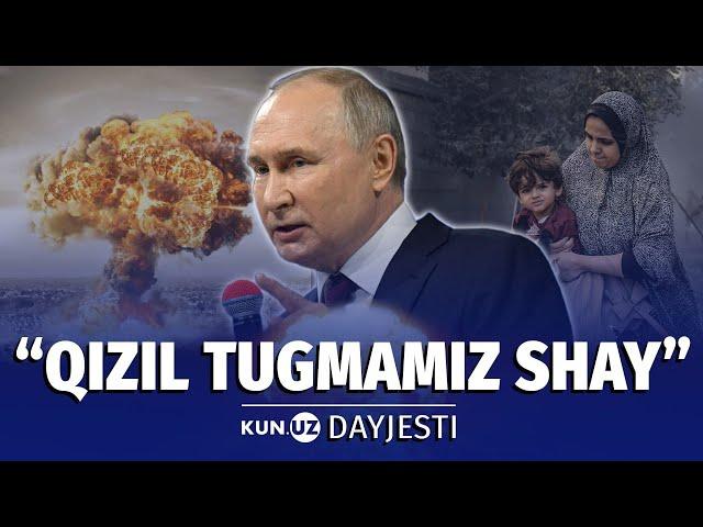 Putinning bayonotlari va G‘azoda otashkesim bo‘yicha yangiliklar — kun dayjesti