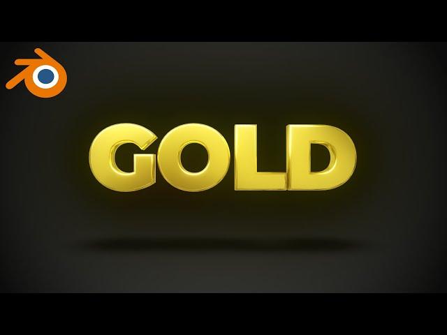 3D Gold Text Animation in Blender - Blender 3D Text Animation Tutorial | Eevee Gold Material