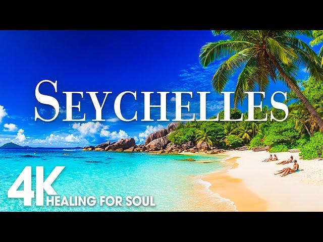 SEYCHELLES NATURE in 4K UHD Drone Film + Relaxing Piano Music for Stress Relief, Sleep,Spa,Yoga,Cafe