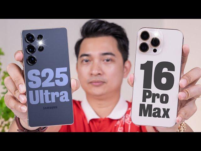 So sánh Galaxy S25 Ultra và iPhone 16 Pro Max !!!